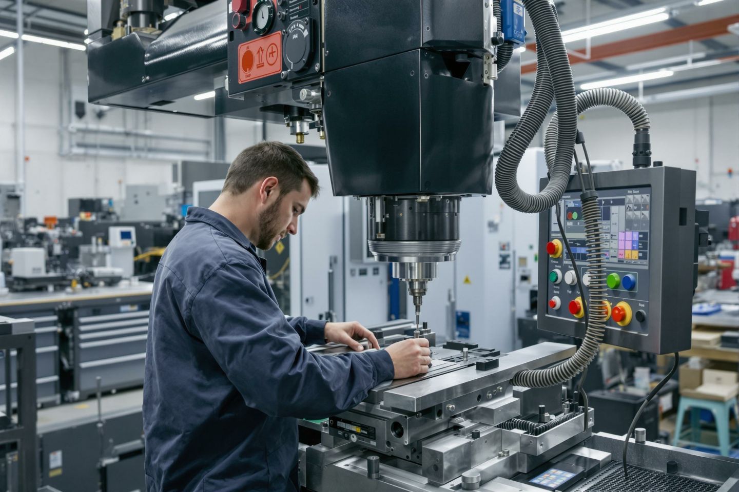 Precision Engineering: Advanced CNC Machinist in a High-Tech Workshop